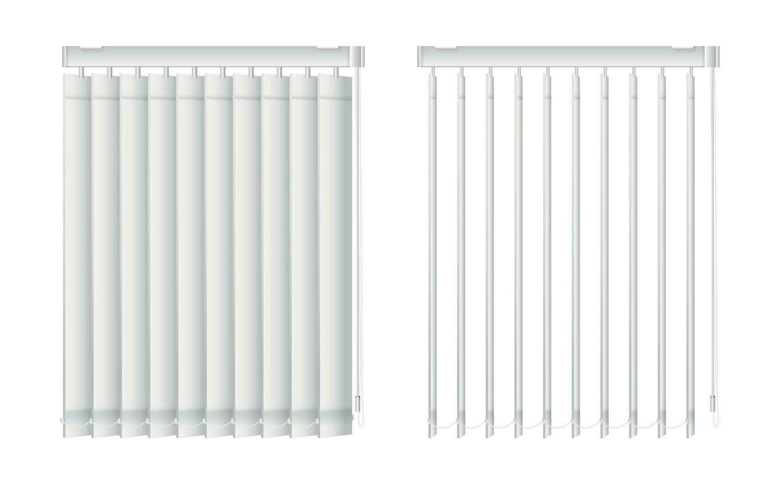 Realistic Window Blinds Set vector