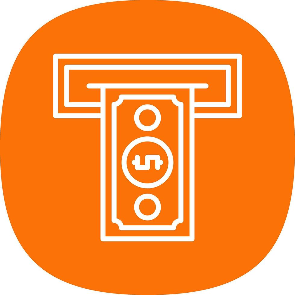 Cash withdrawal Vector Icon Design