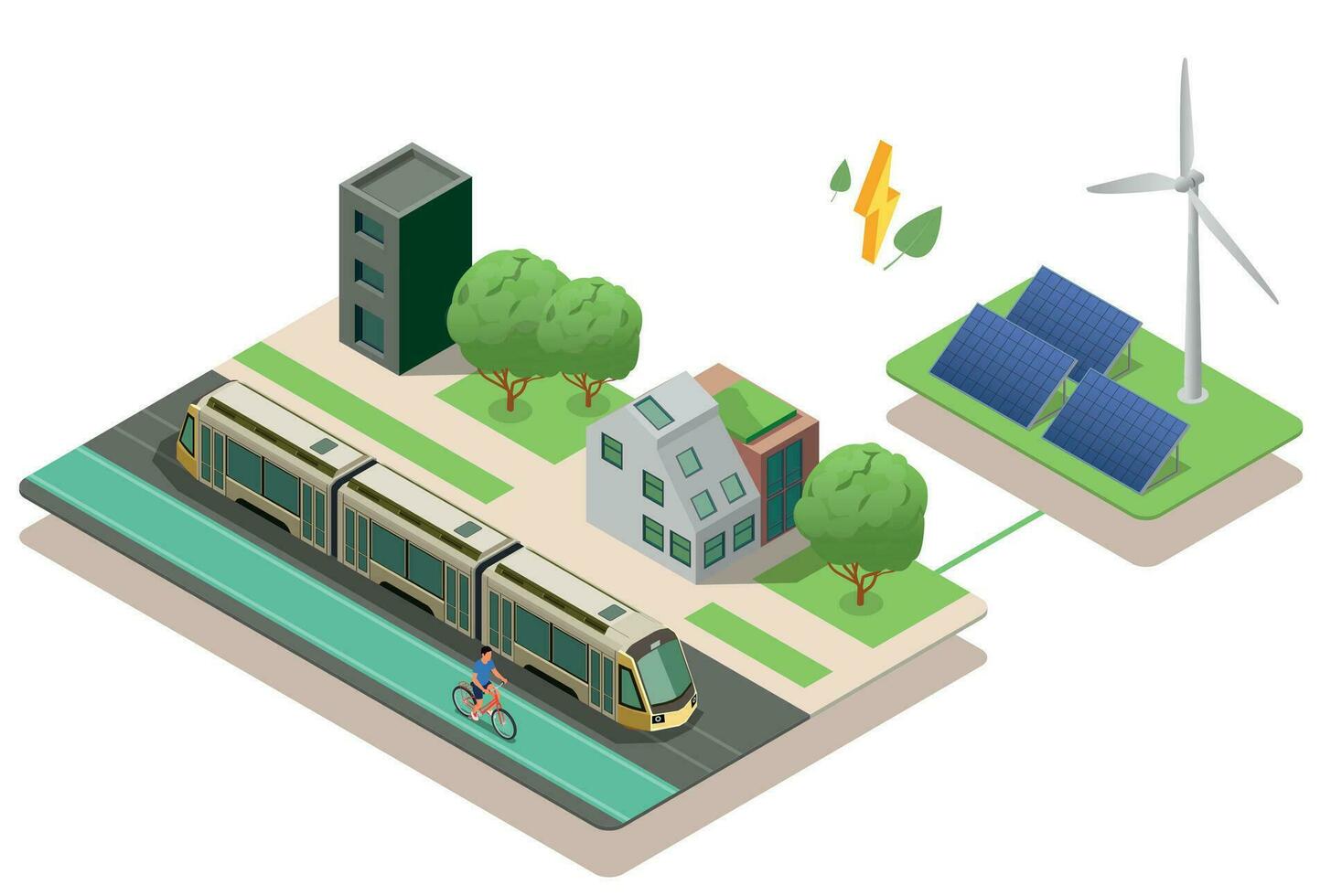 Air Pollution Isometric Composition vector