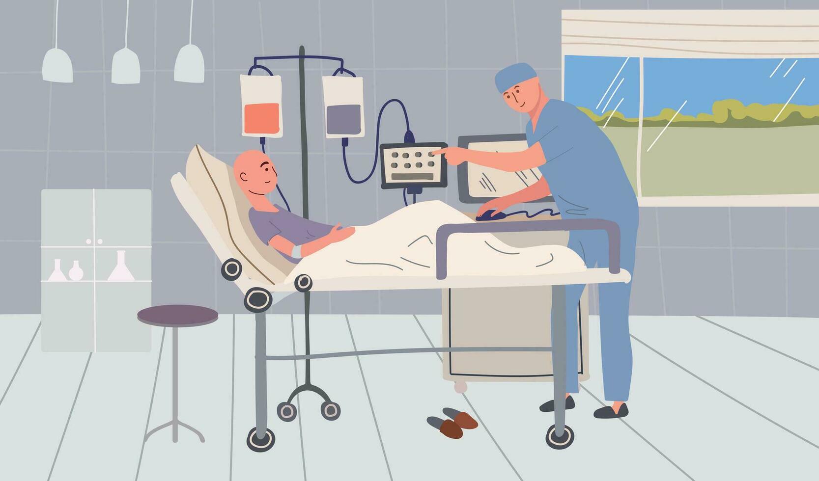 Cancer Hospital Ward Composition vector