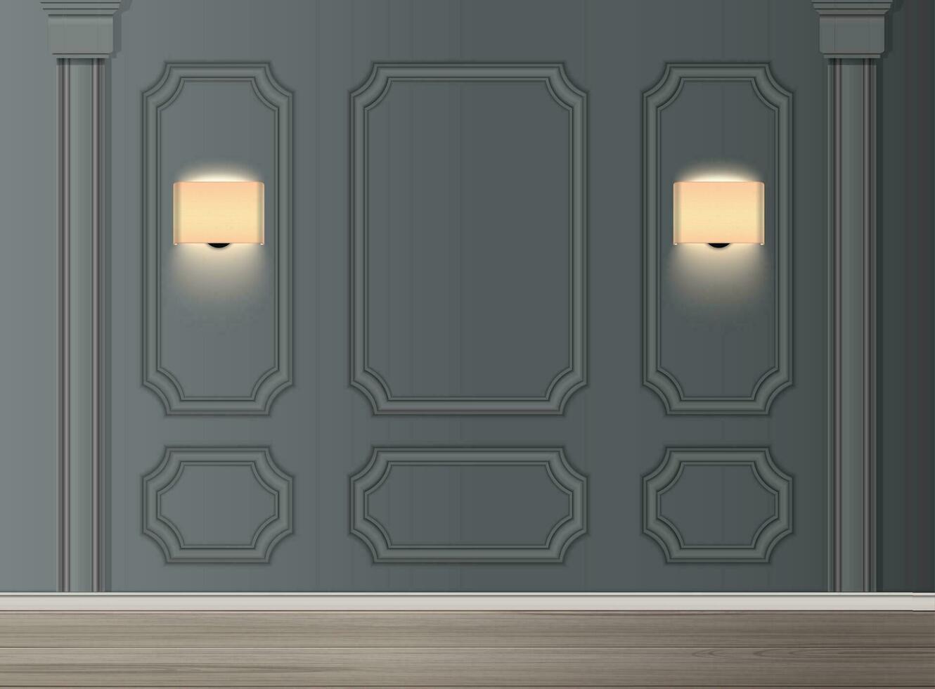 Realistic Interior Lamps vector