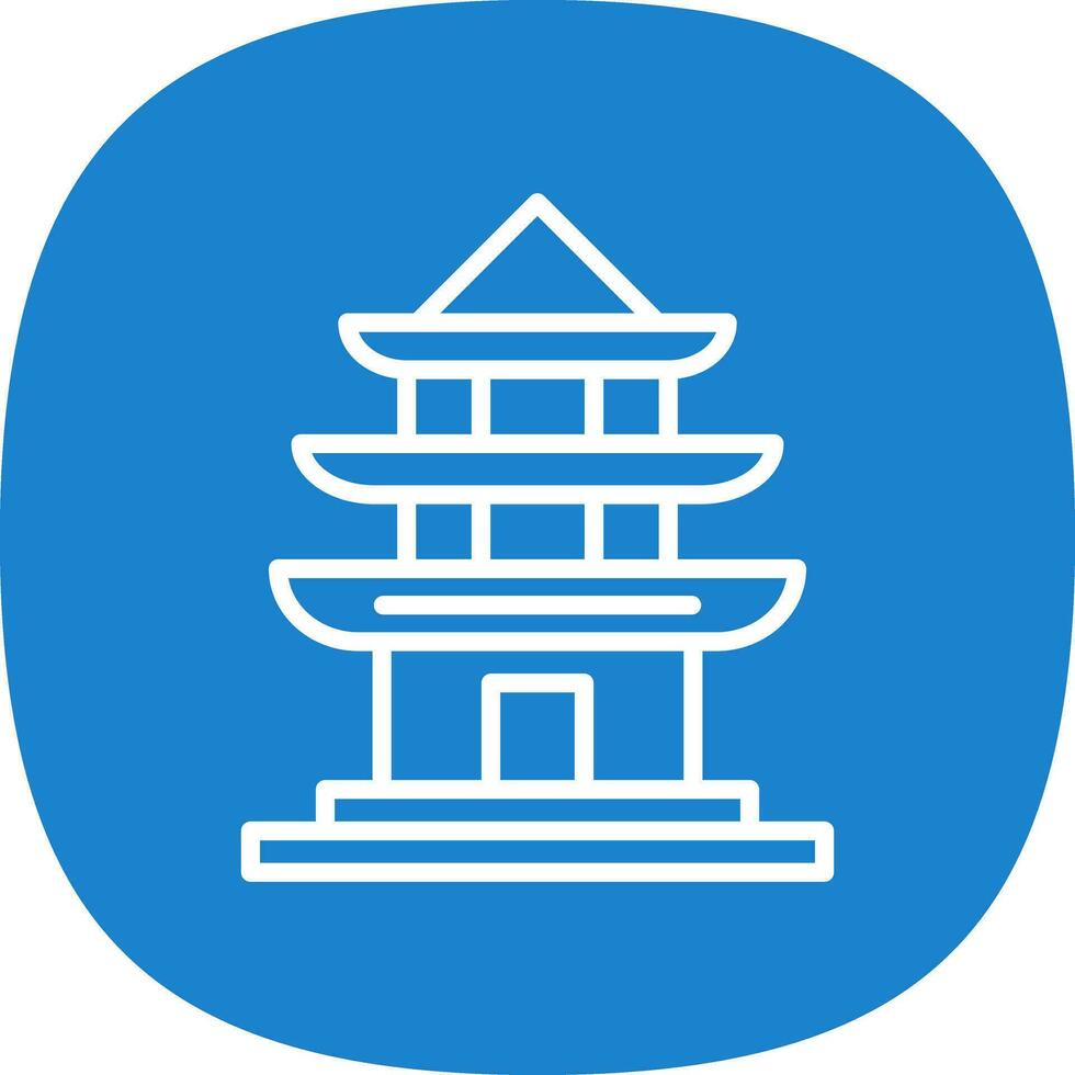 Pagoda Vector Icon Design