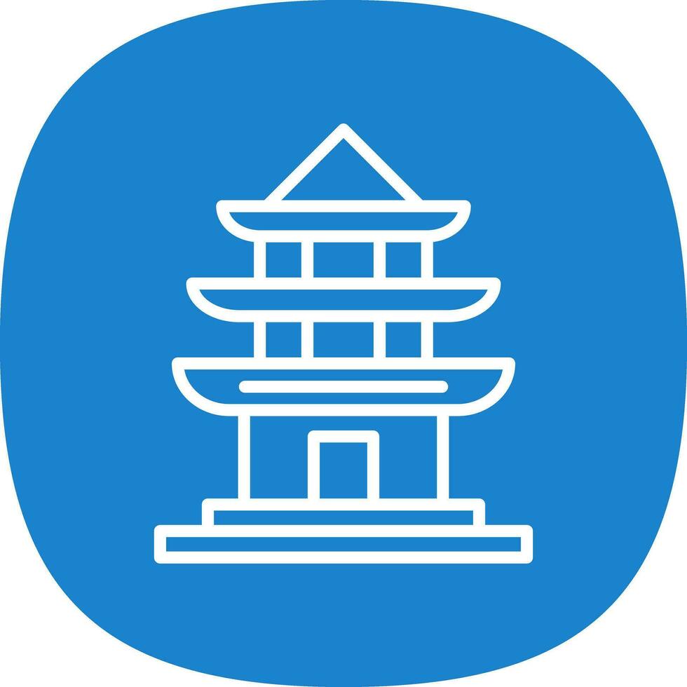 Pagoda Vector Icon Design