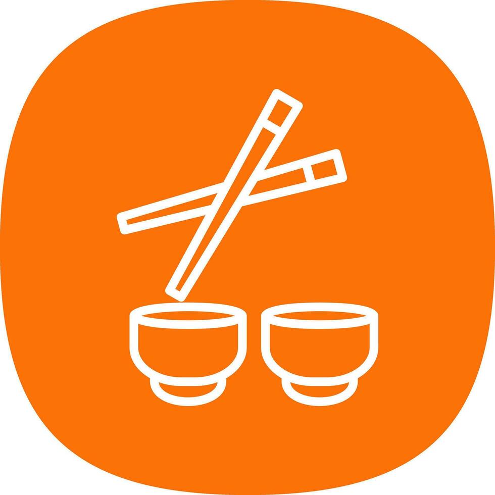 Chopsticks Vector Icon Design