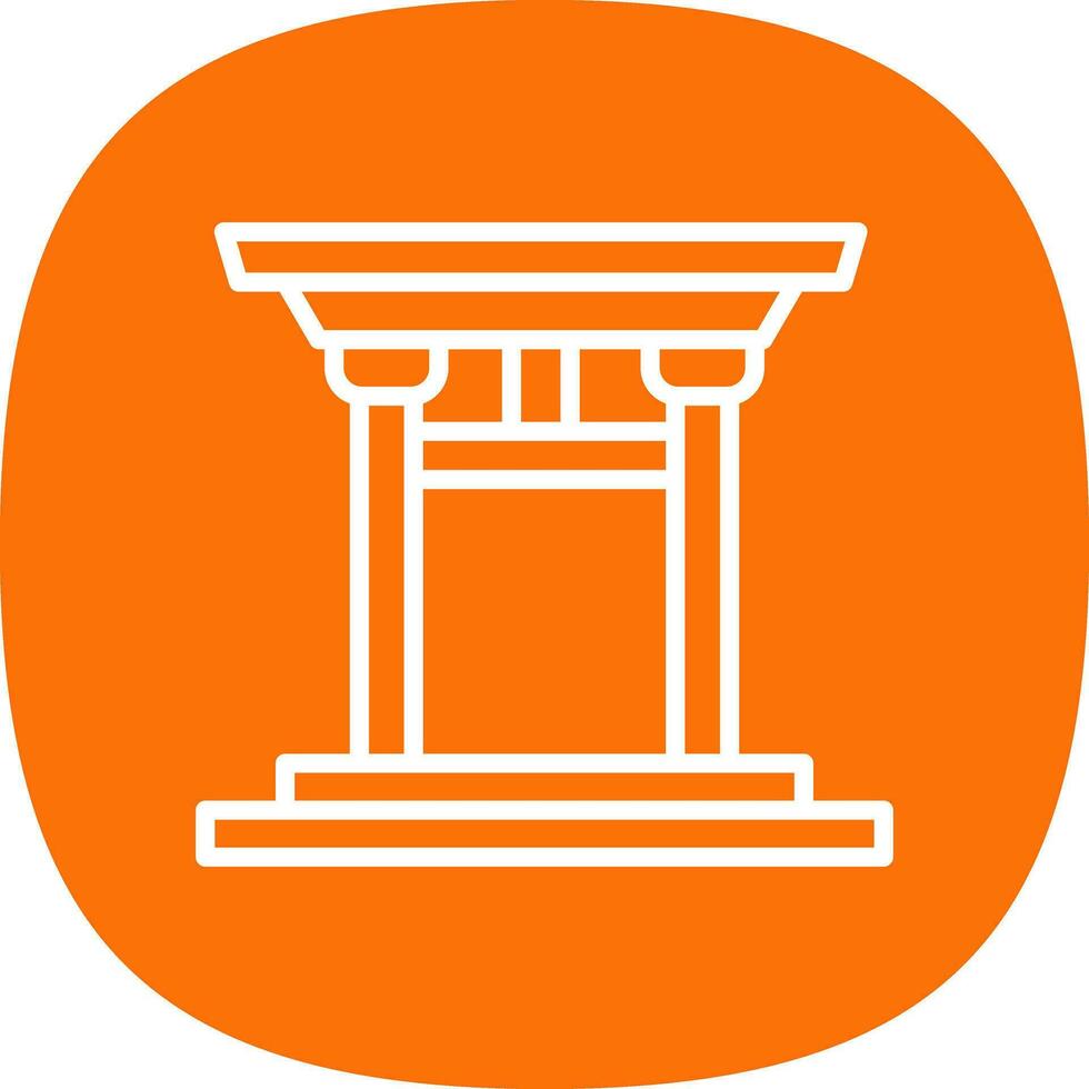 Torii gate Vector Icon Design