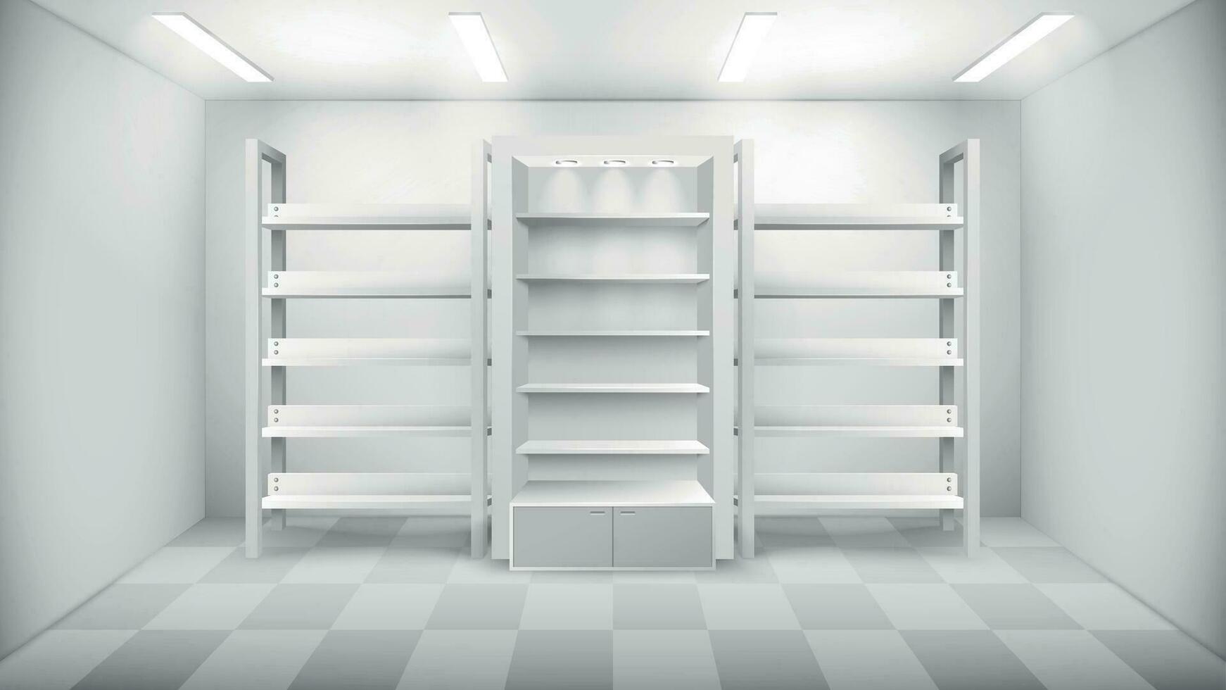 Realistic Shop Interior vector