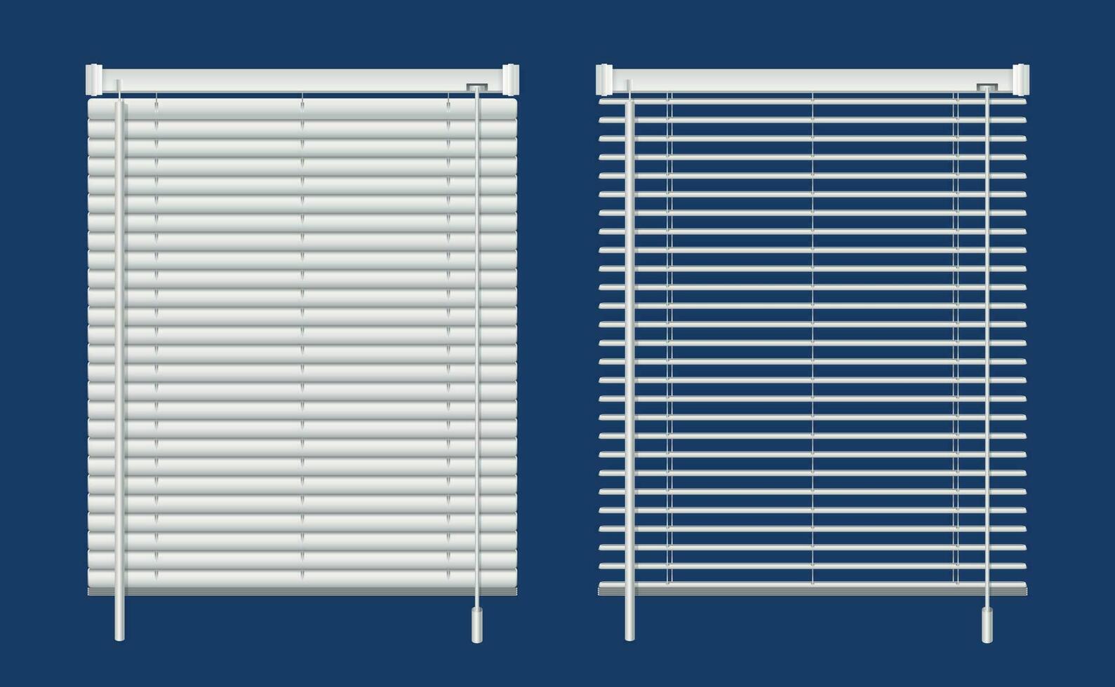 Hanging Window Blinds Set vector
