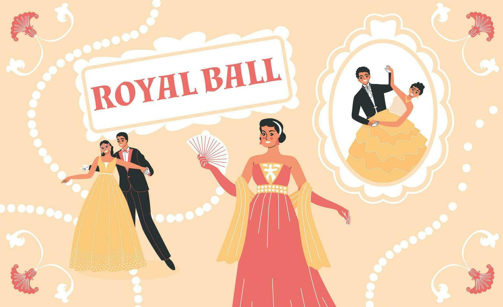 Royal Ball Collage vector