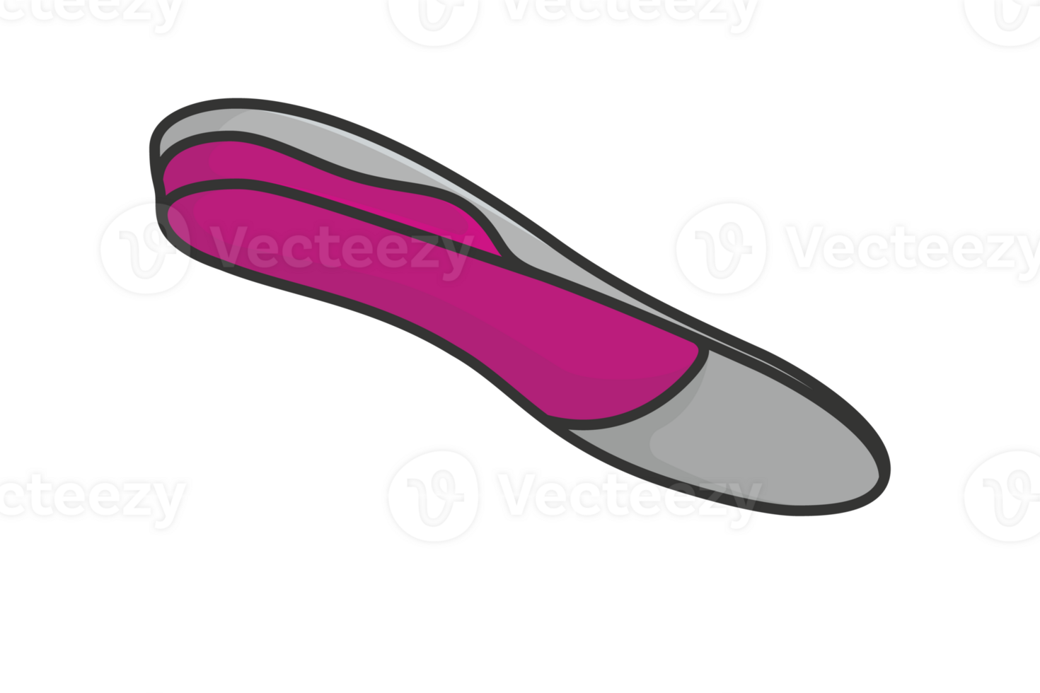 Comfortable shoes arch support insoles illustration. Fashion object icon concept. Two-layered shoe arch support insole design. png