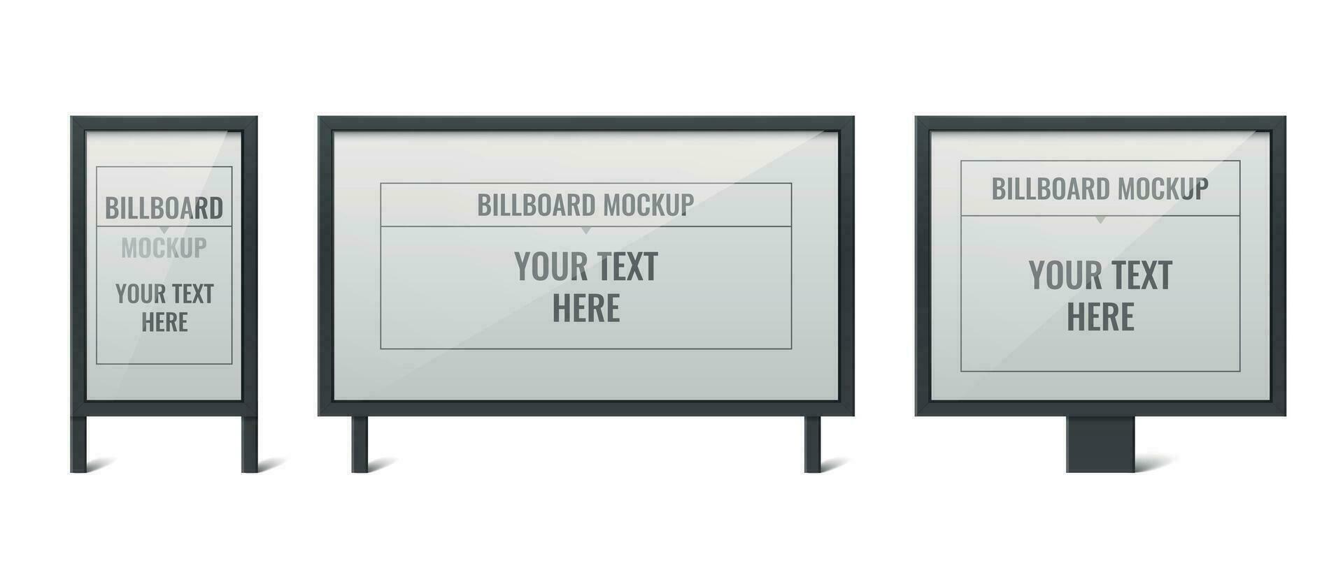 Billboard Advertising Set vector