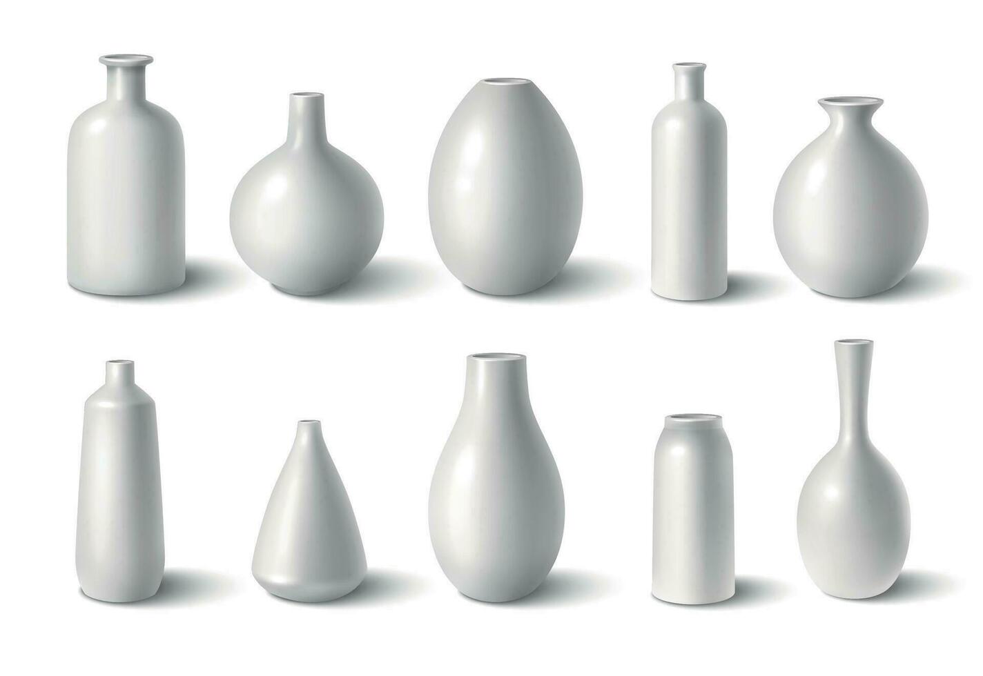 Ceramic Vases Set vector