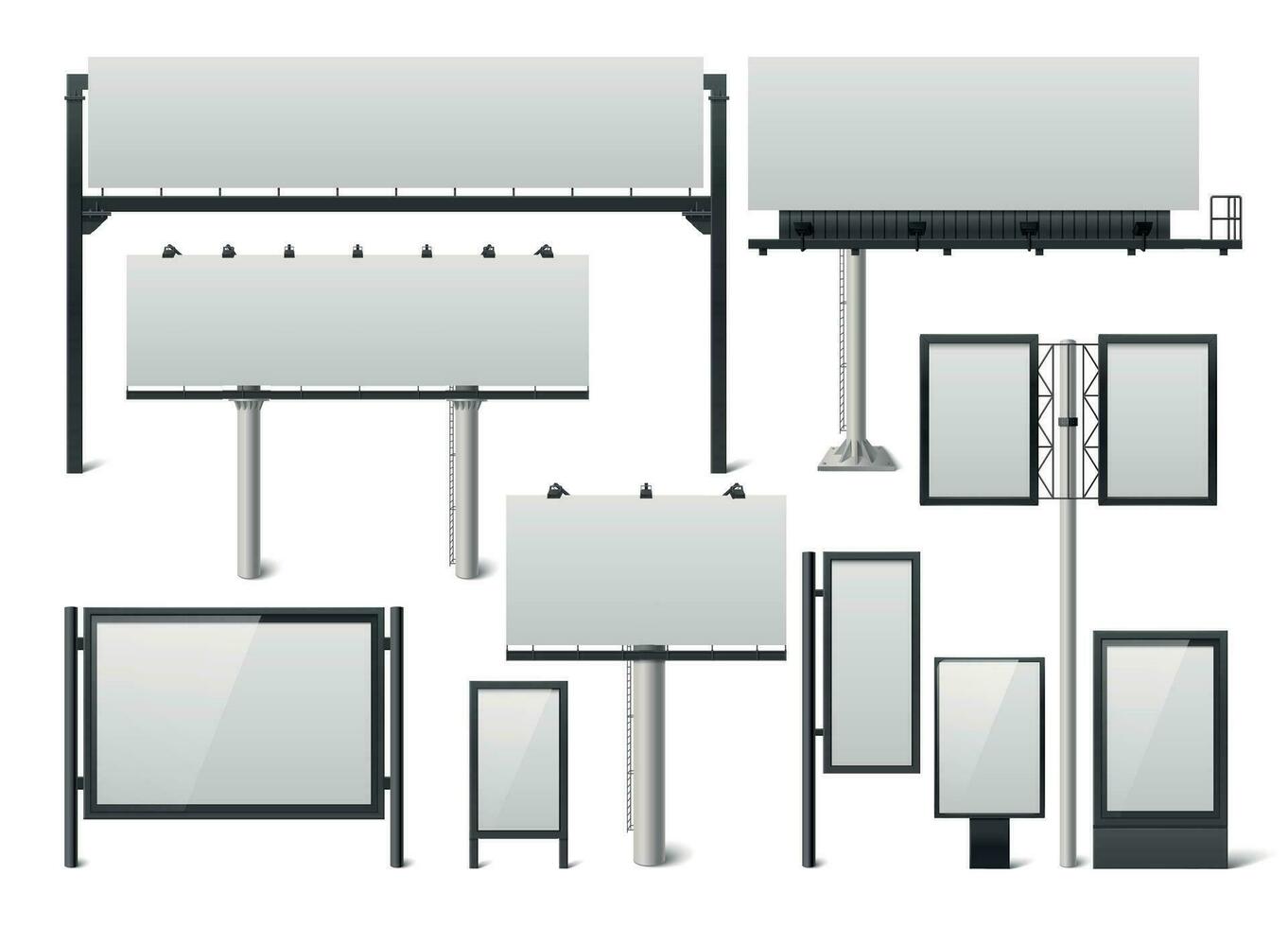 Billboard Advertising Set vector