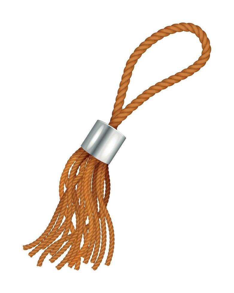 Rope Tassel Realistic Object vector