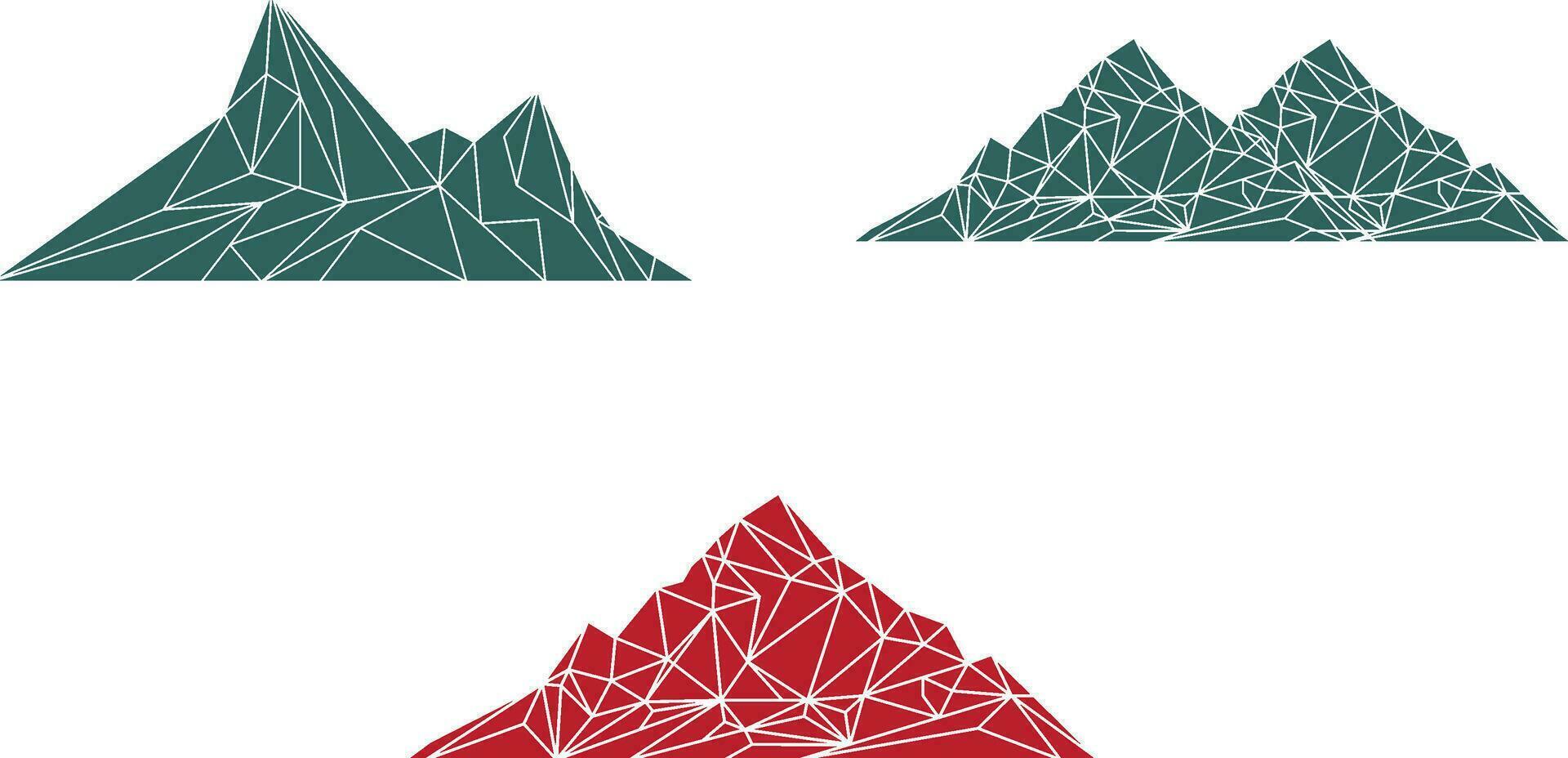 geometric mountain art vector