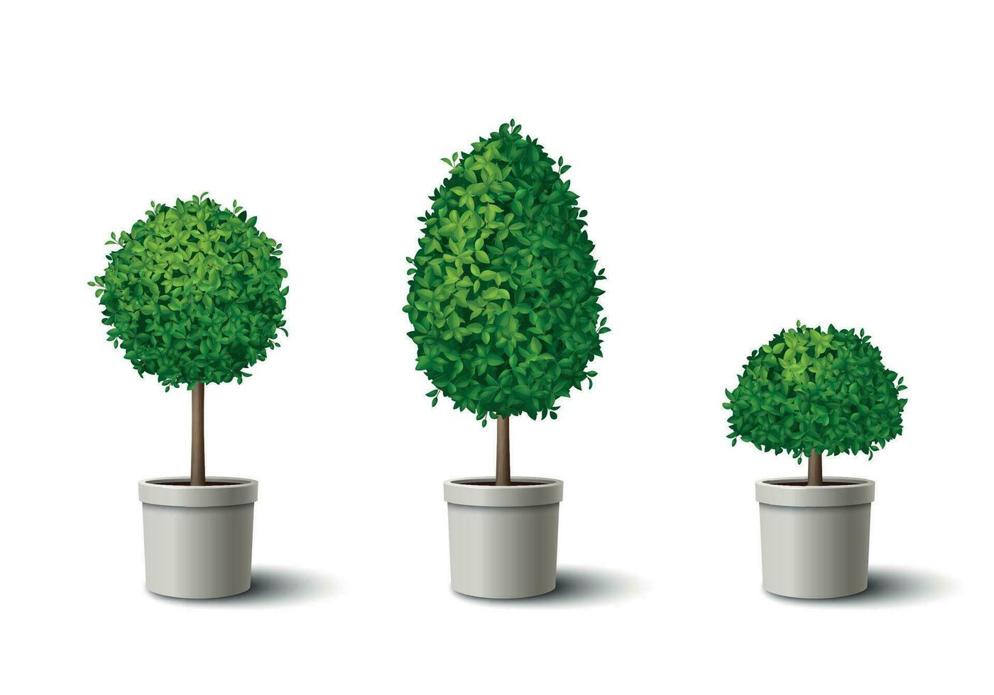 Small Trees Set vector