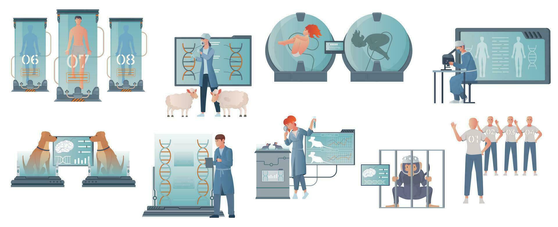Cloning Genetics Compositions Set vector