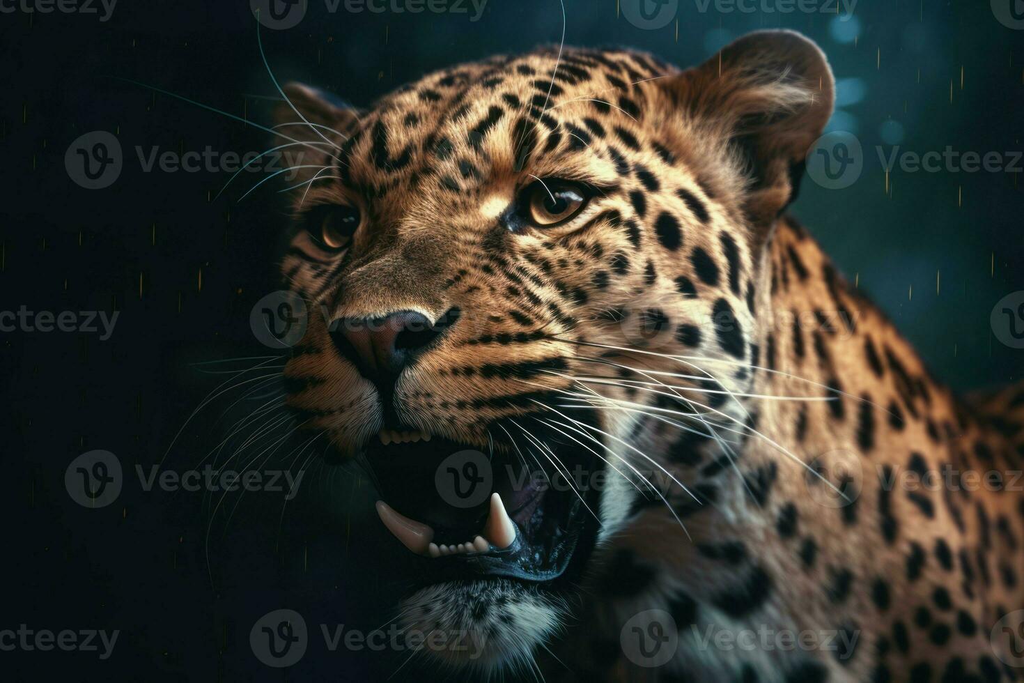 Leopard head face. Generate Ai photo