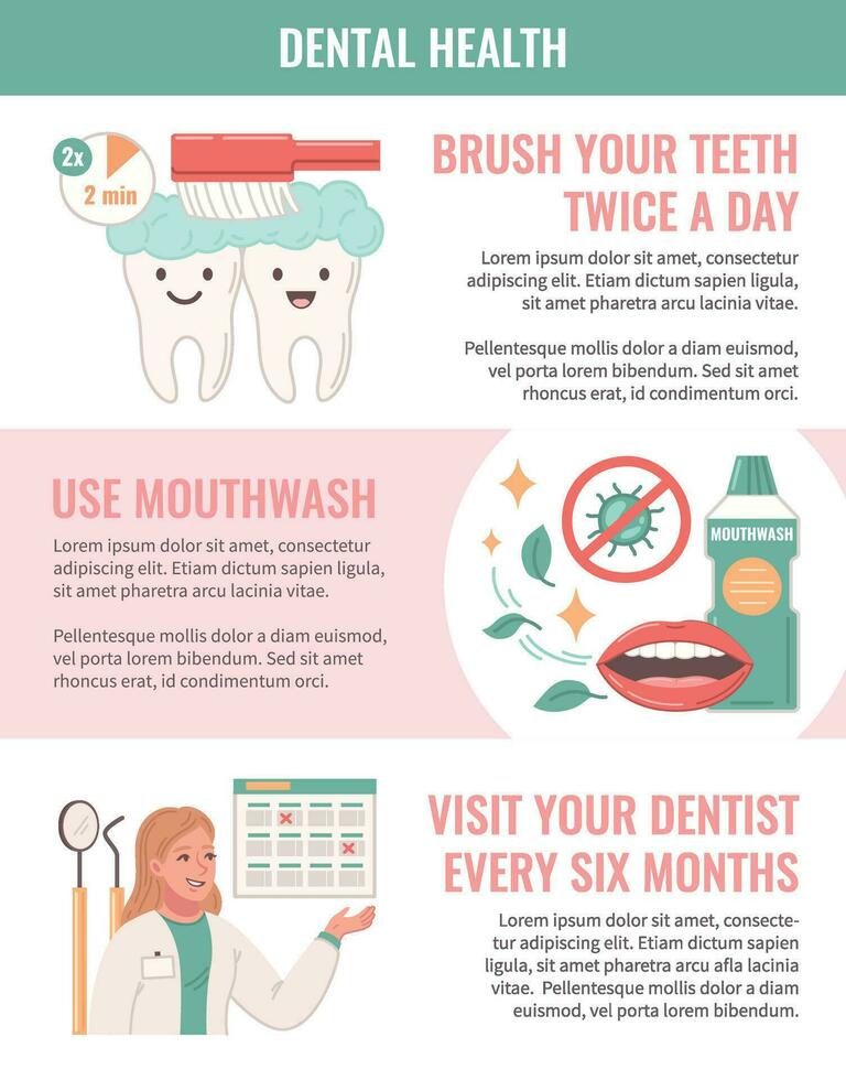 Dental Health Infographics vector