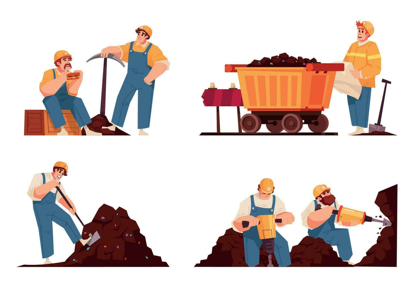 Mining Icon Set vector