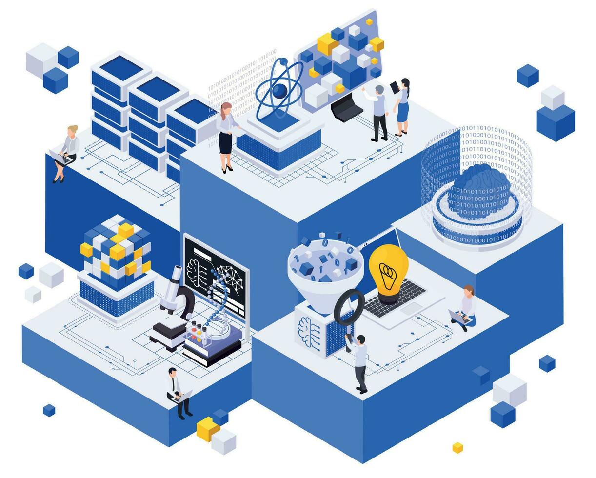 Ai Content Creation Concept vector