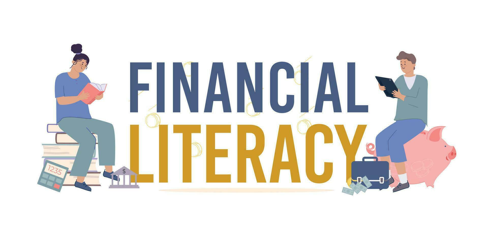 Financial Literacy Text 28705440 Vector Art at Vecteezy