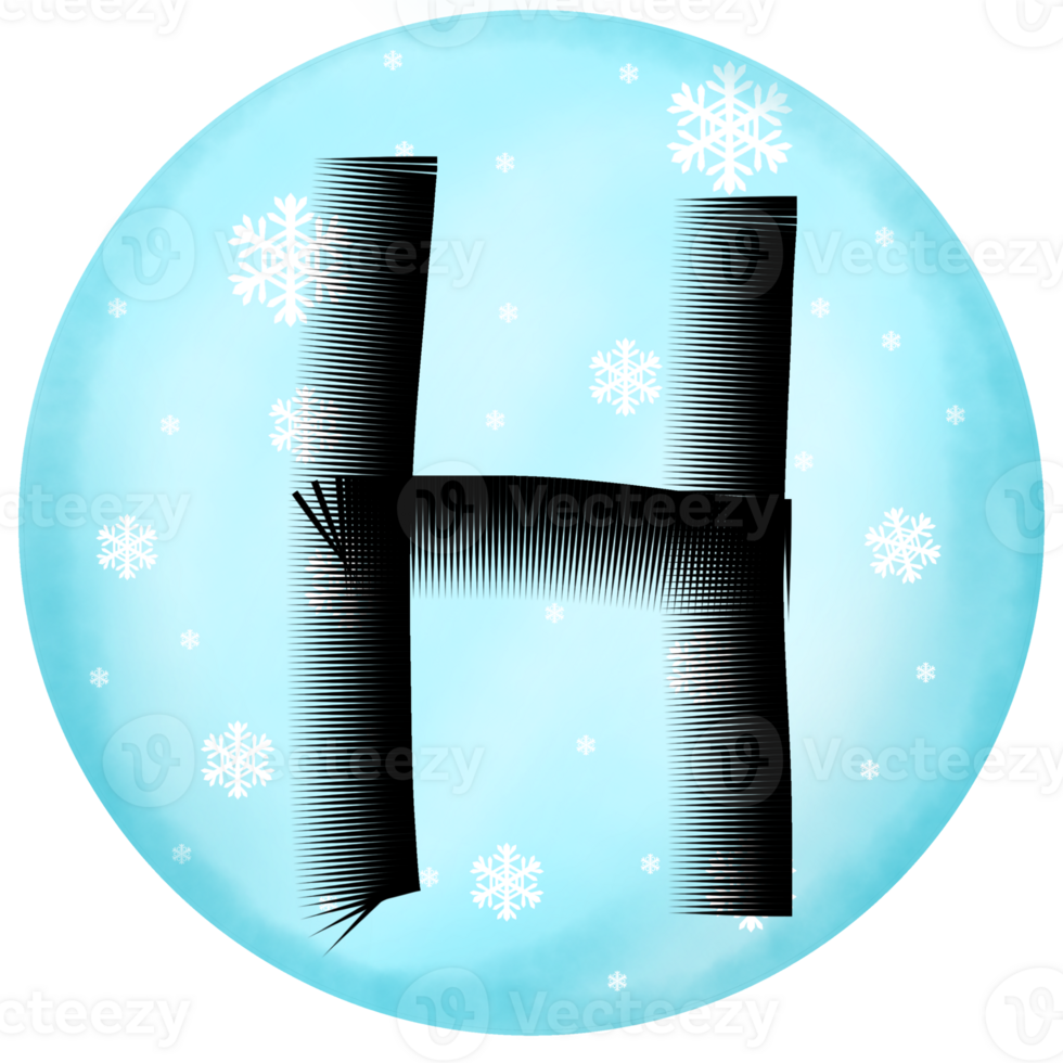 alphabet with blue snow png