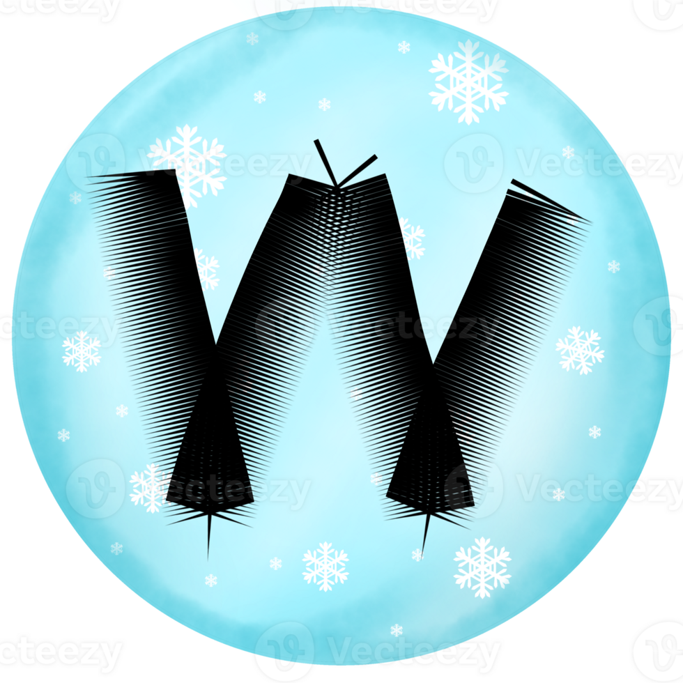 alphabet with blue snow png