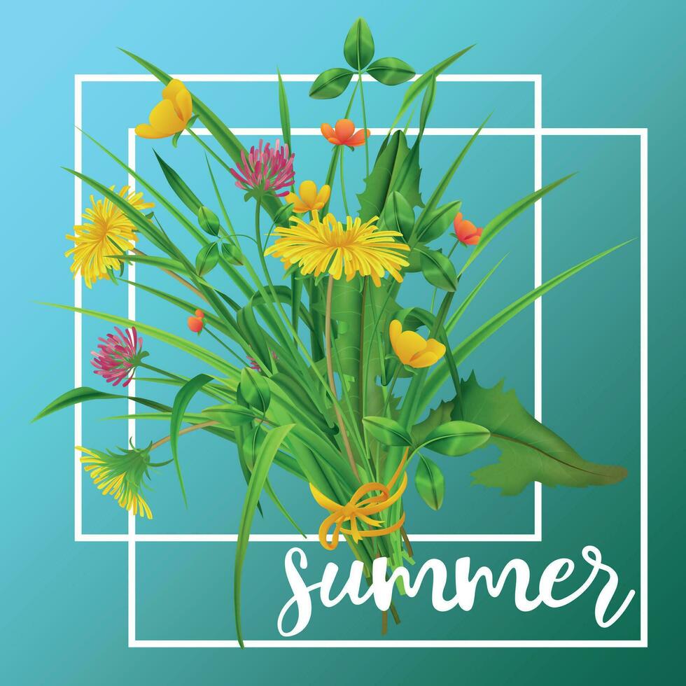 Summer Realistic Background vector