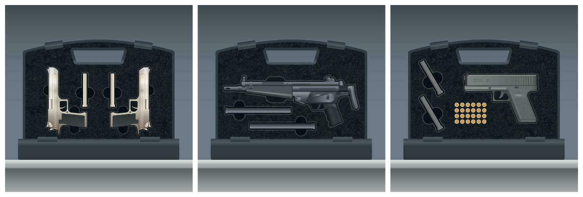 War Weapon Kits Set vector