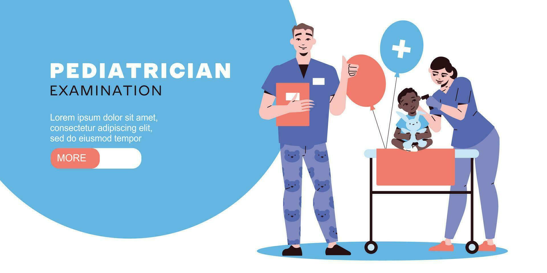 Pediatrician Horizontal Banner vector