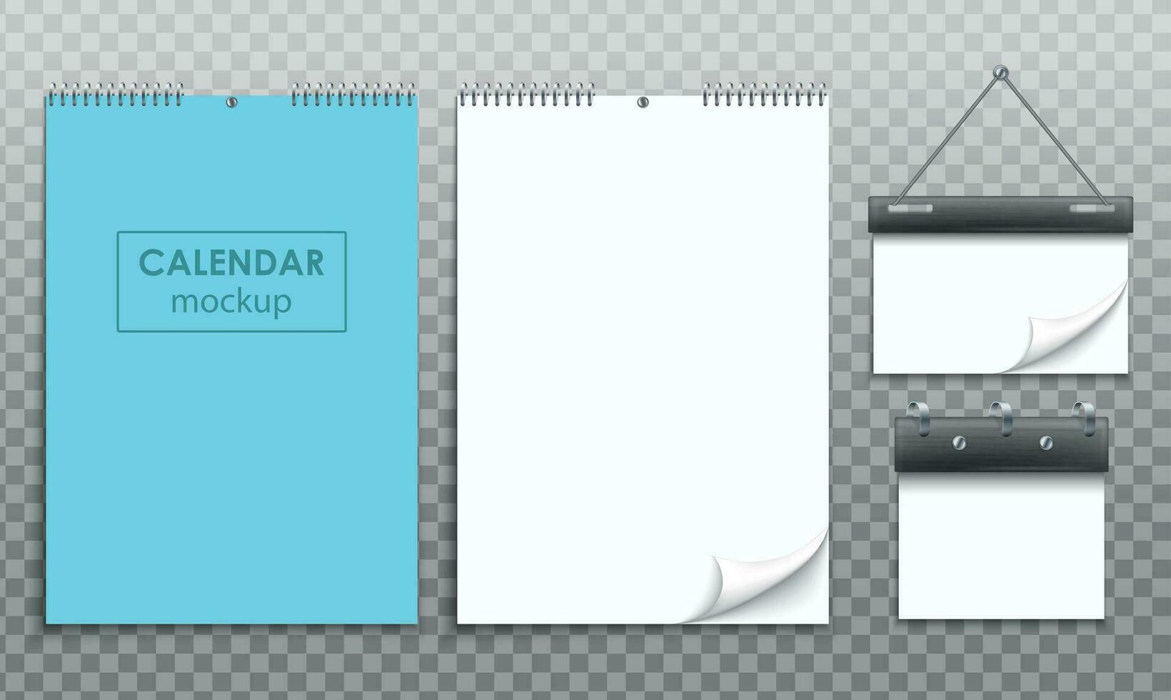 Calendar Mockup Set vector