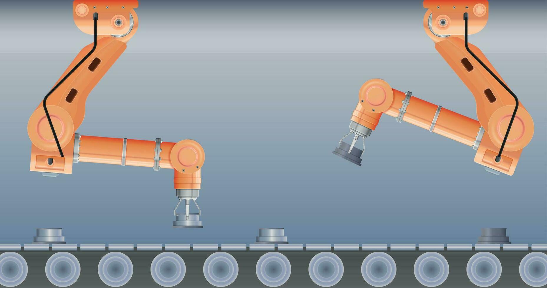 Industrial Line Manipulators Composition vector