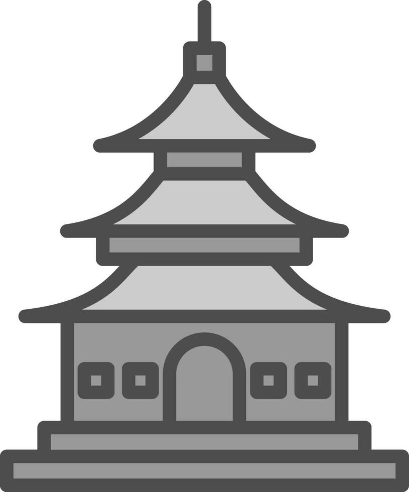 Asian temple Vector Icon Design