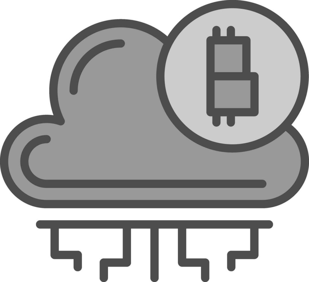 Cloud mining Vector Icon Design
