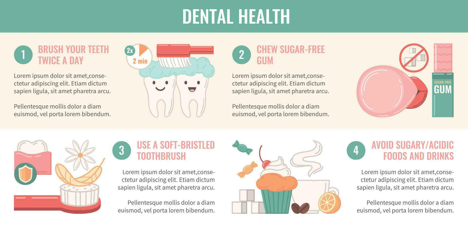 Dental Health Infographics vector
