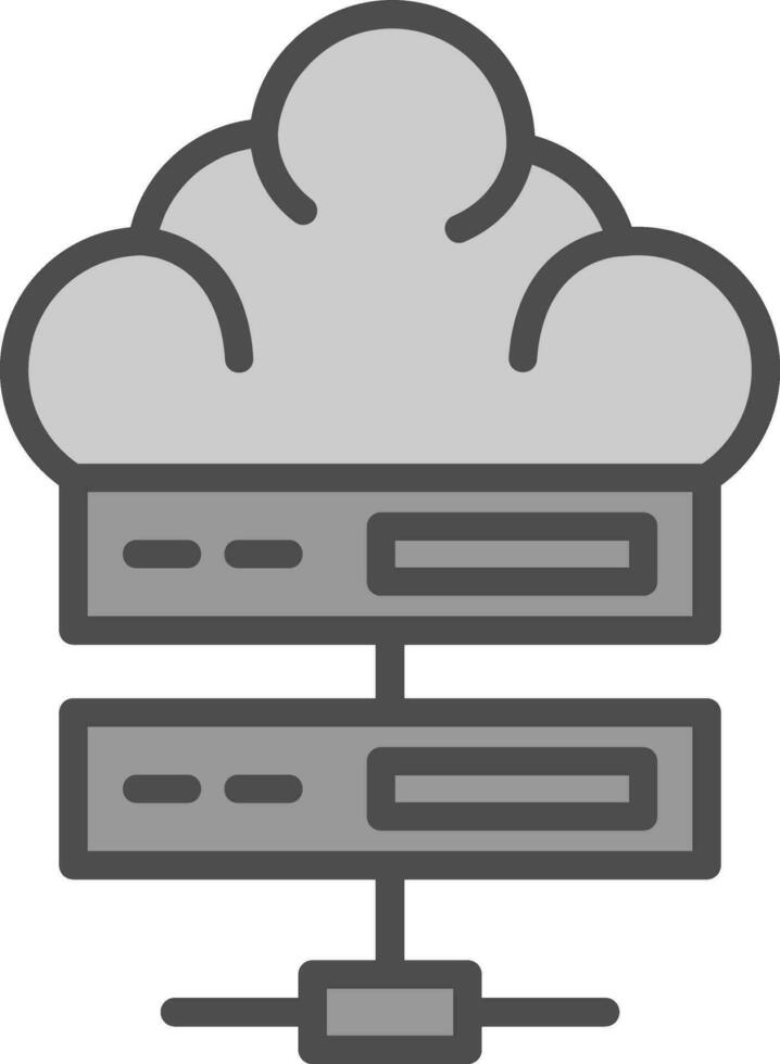 Cloud server Vector Icon Design
