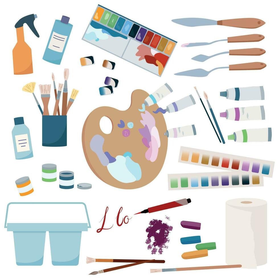 Painting Tools Paintbrushes vector