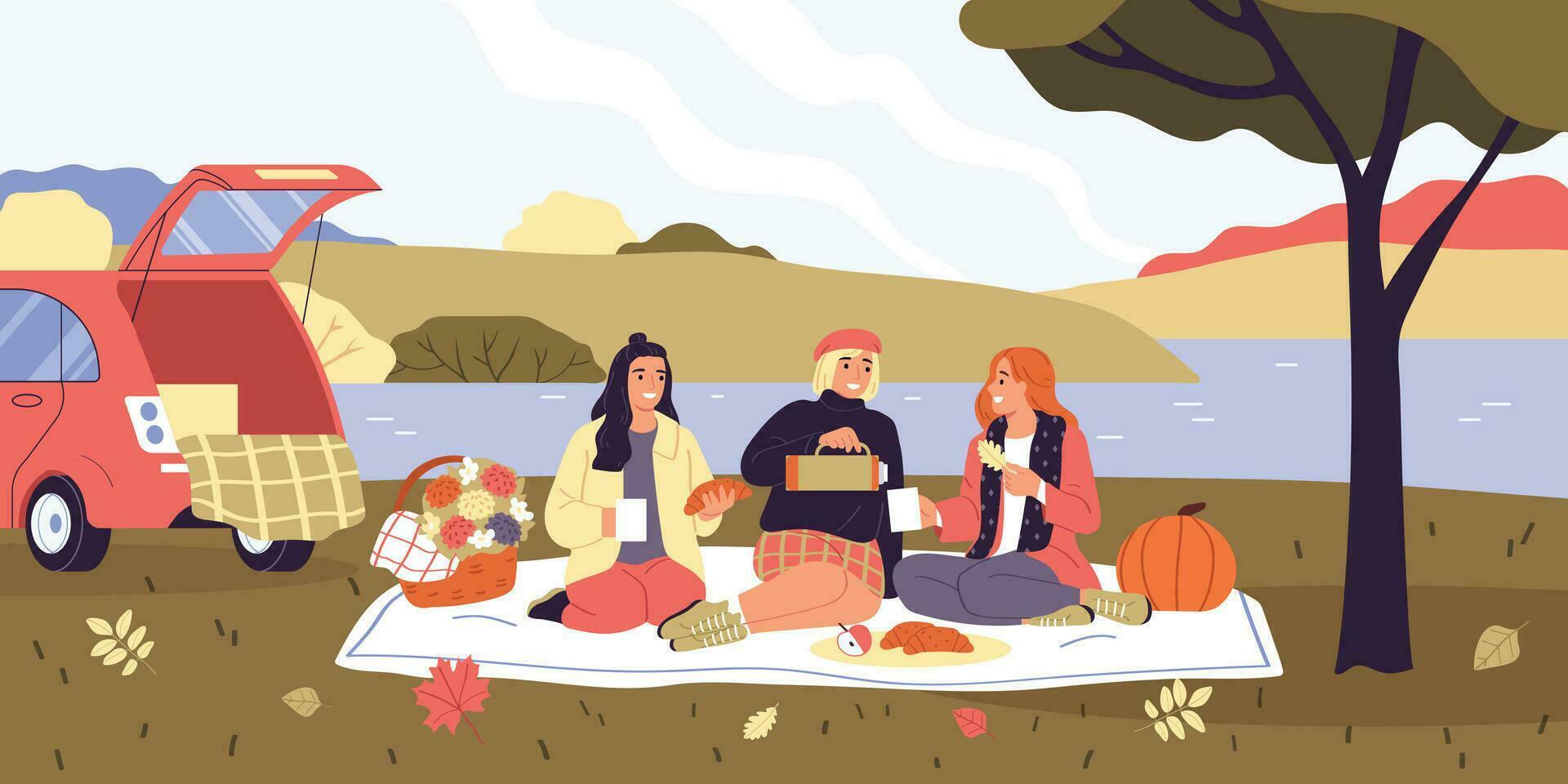 Autumn Pastime Background vector