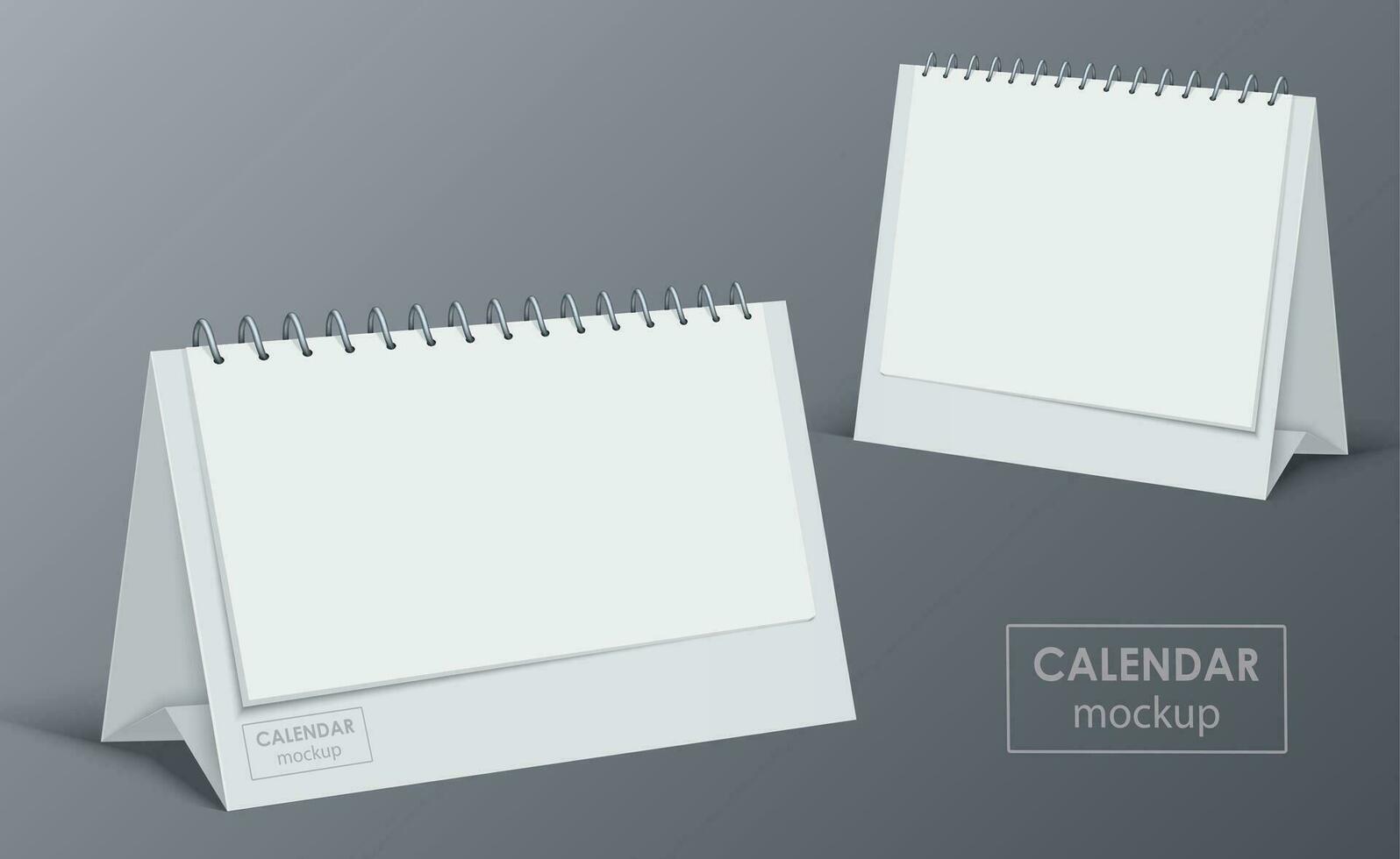 Realistic Calendar Mockup vector