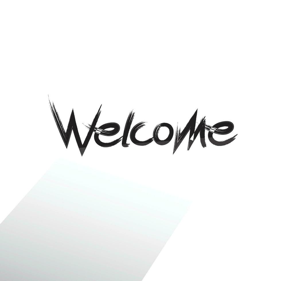 Welcome typography text design vector