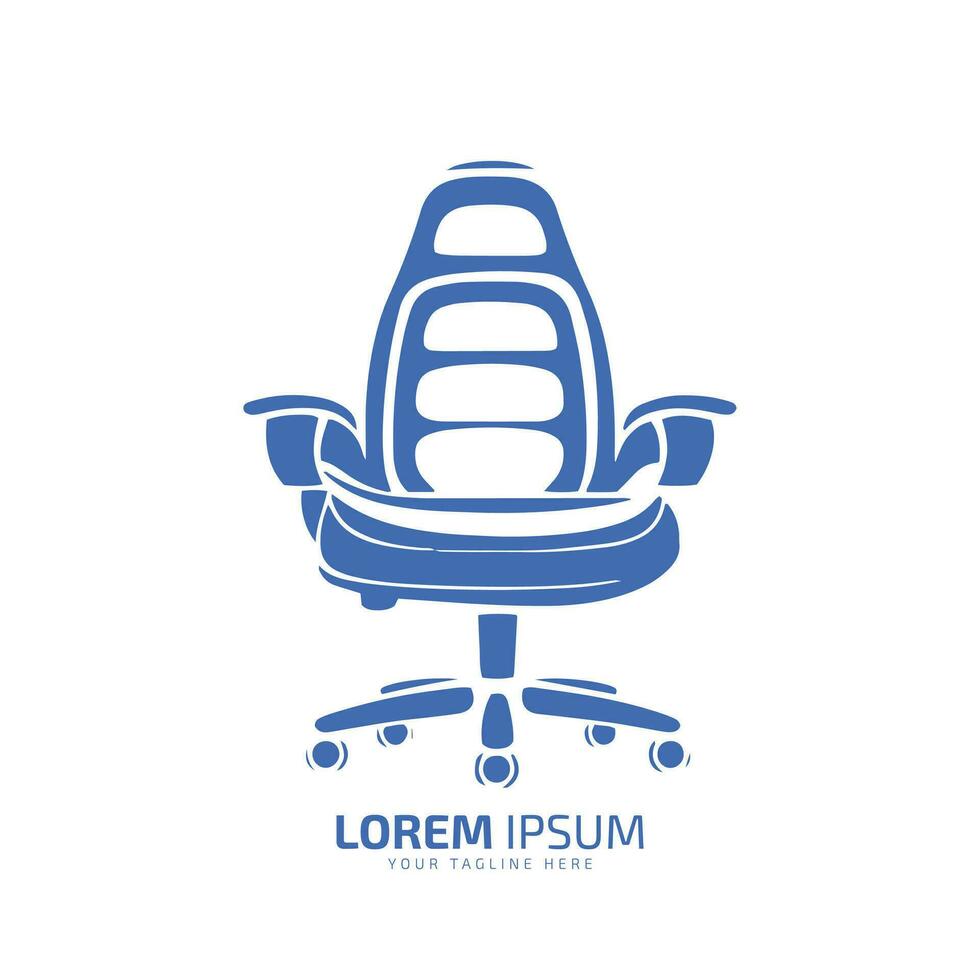 A logo of chair, office chair icon, comfortable chair vector isolated