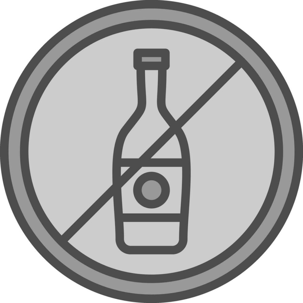 No alcohol vector icono diseño