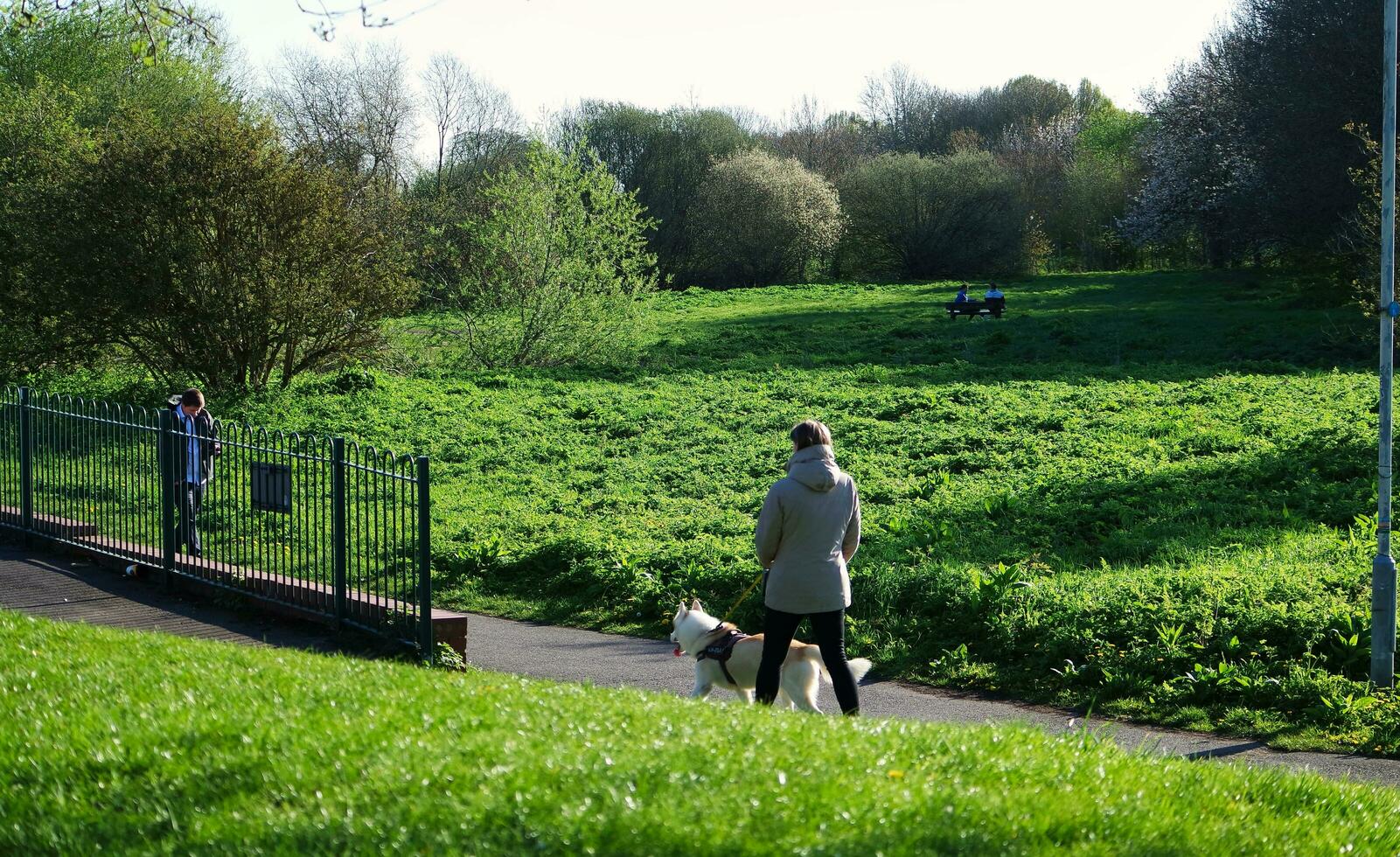 Low Angle View of Wardown Museum and Public Park of Luton City of England Great Britain, Image Captured on a Sunny Day of April 19th, 2023 photo