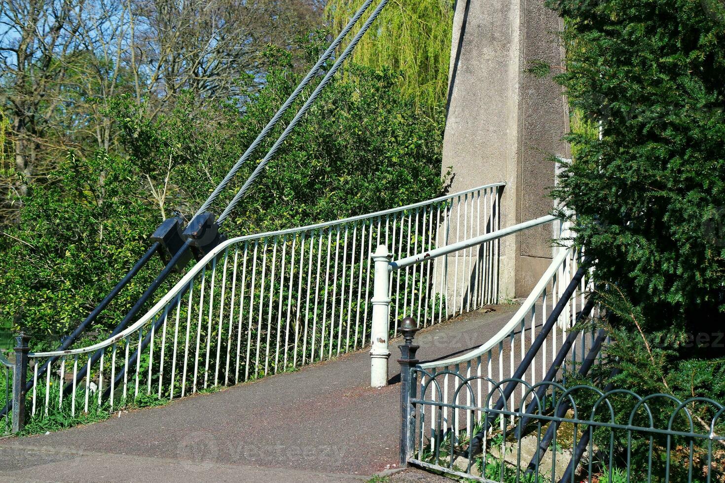 Low Angle View of Wardown Museum and Public Park of Luton City of England Great Britain, Image Captured on a Sunny Day of April 19th, 2023 photo