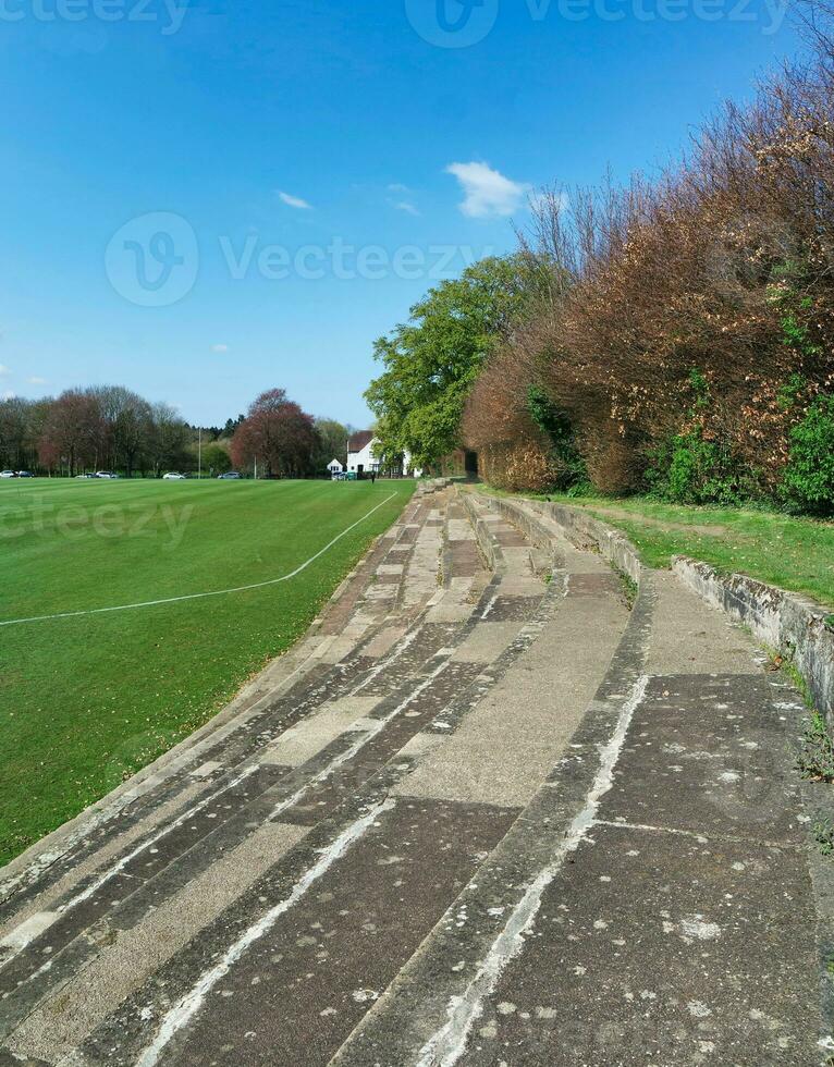 Low Angle View of Wardown Museum and Public Park of Luton City of England Great Britain, Image Captured on a Sunny Day of April 19th, 2023 photo