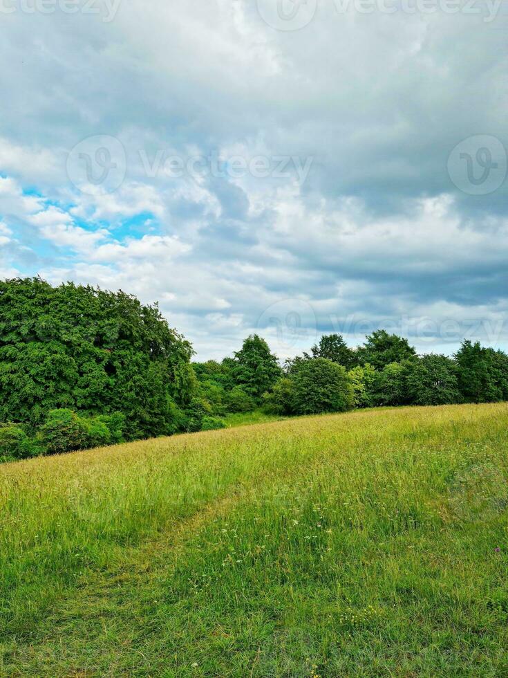 Beautiful Low Angle view of British Landscape and Countryside photo