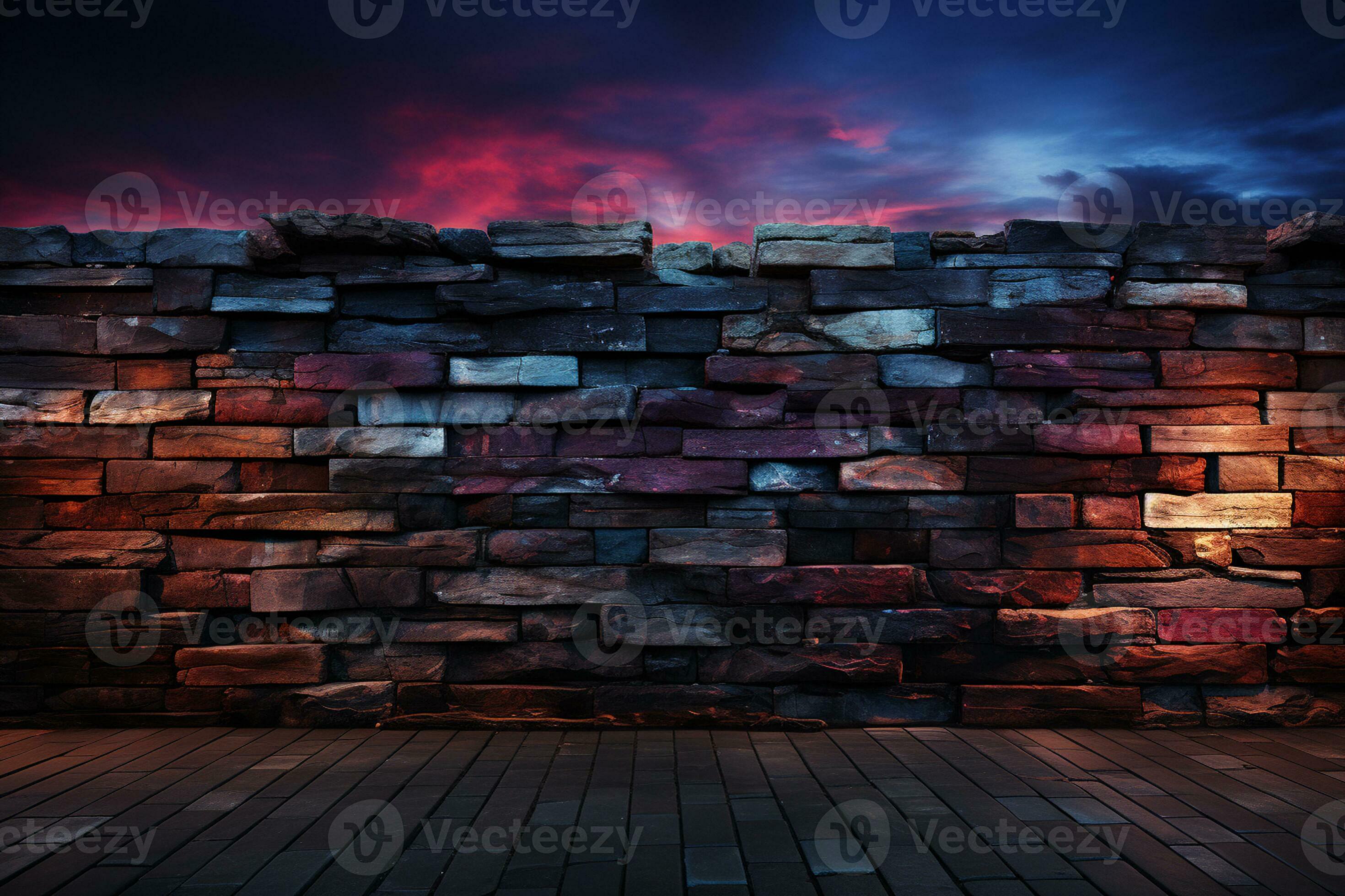 Ai generative Background of brick wall texture or brick wall