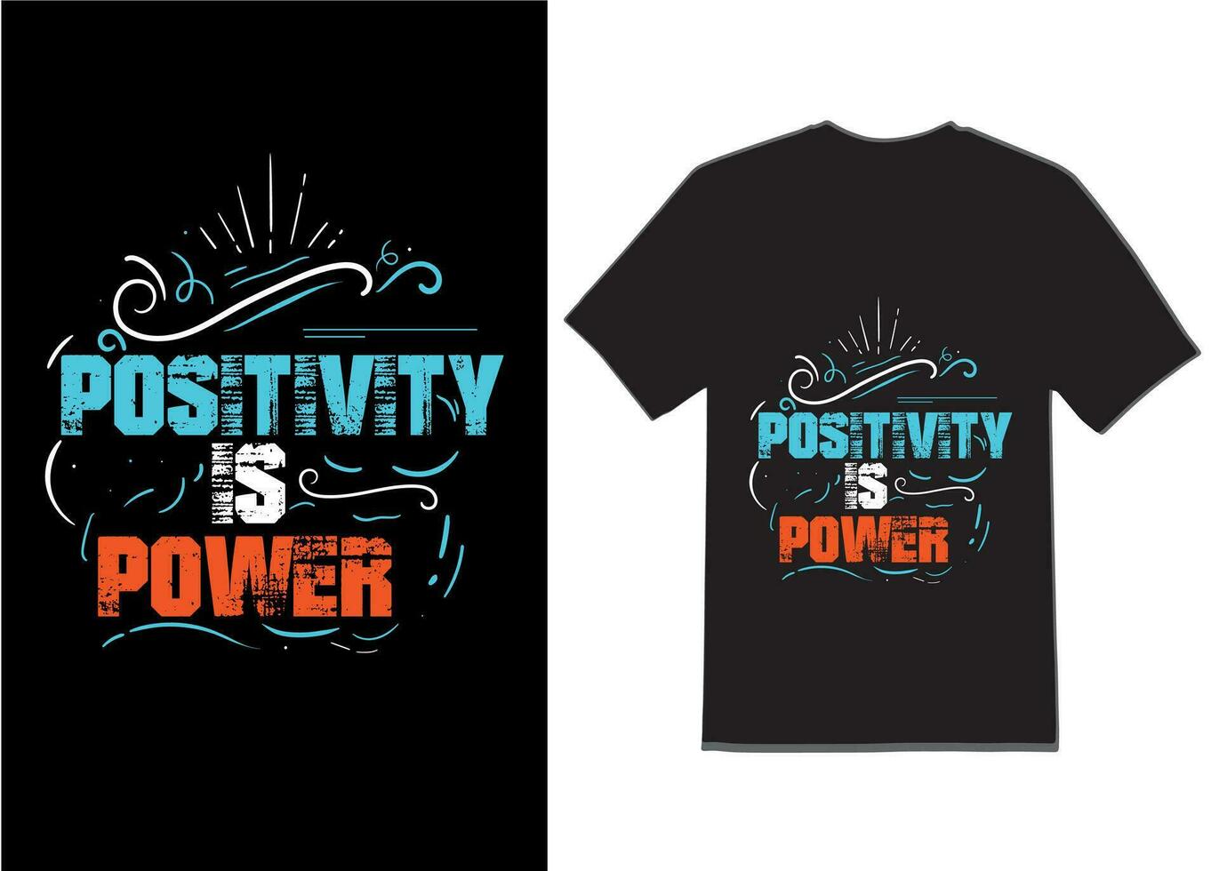 positividad es poder nuevo tipografía t camisa diseño vector