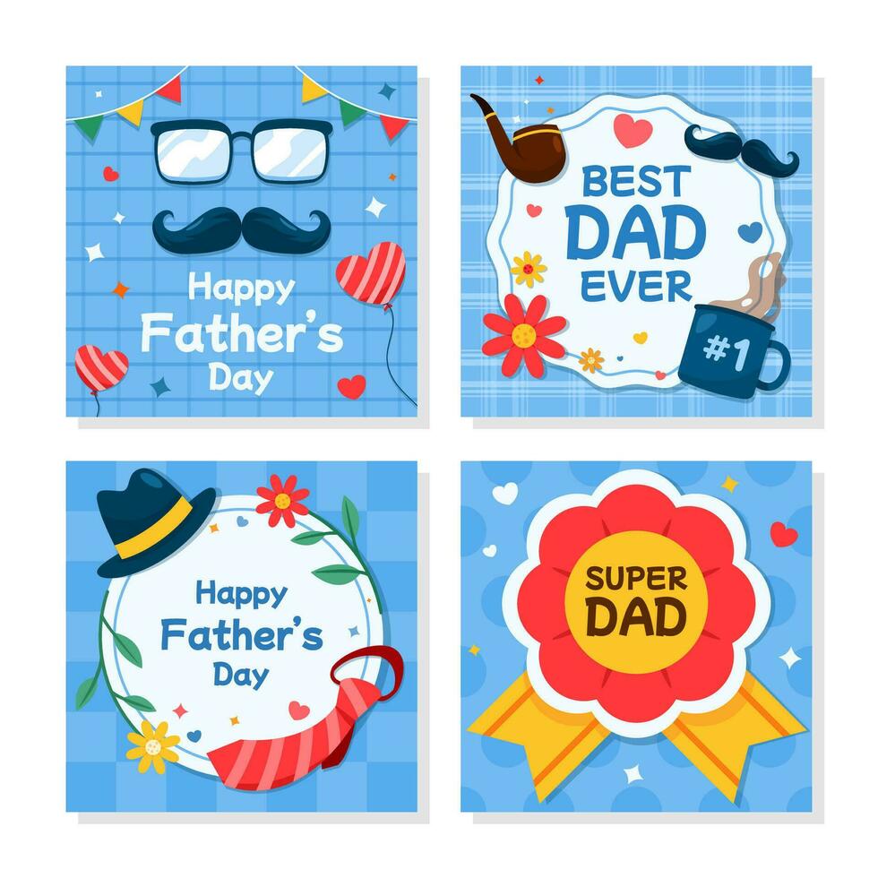 Best Dad Ever Greetings Card vector