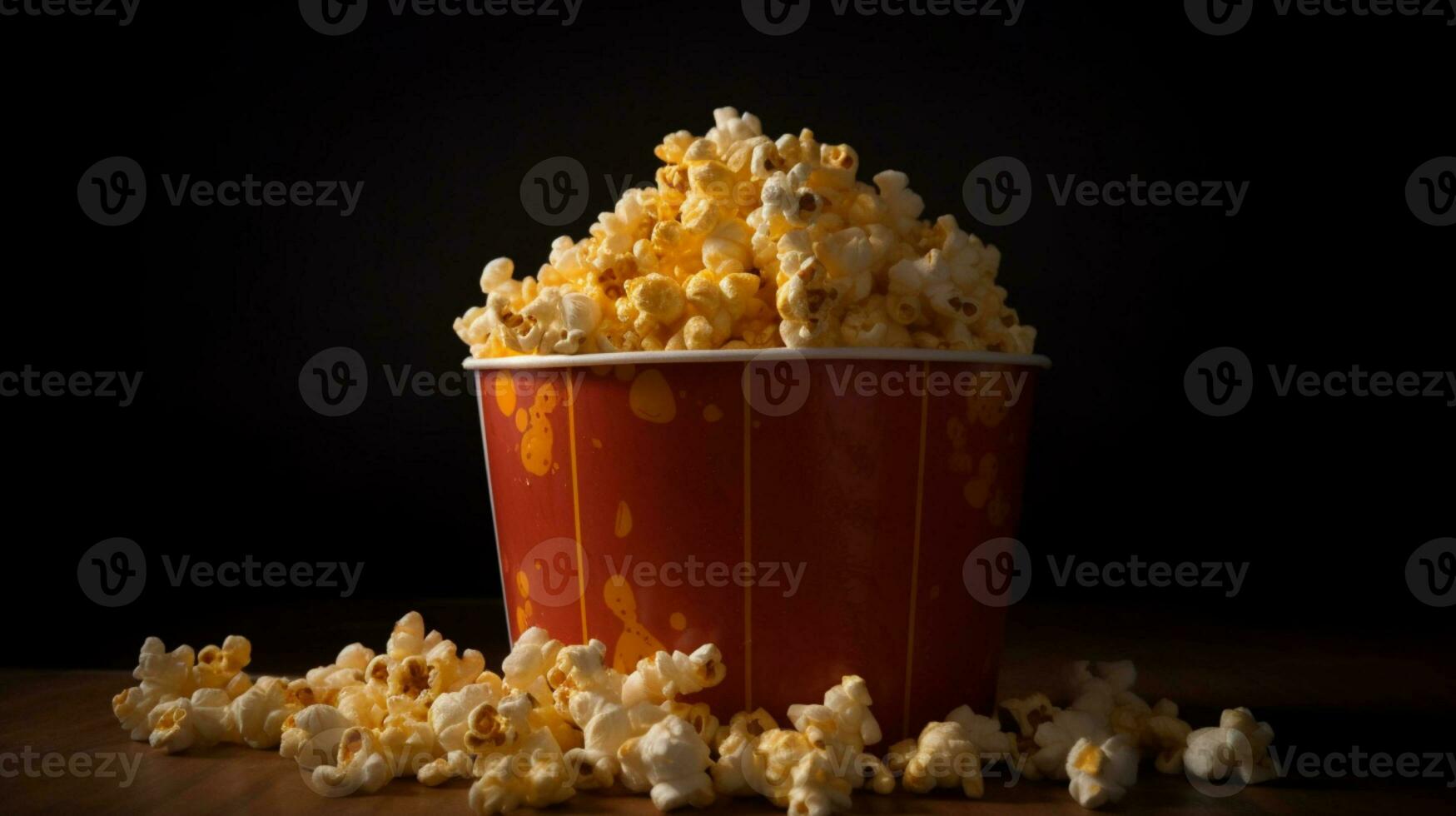 Full popcorn bucket AI Generated photo